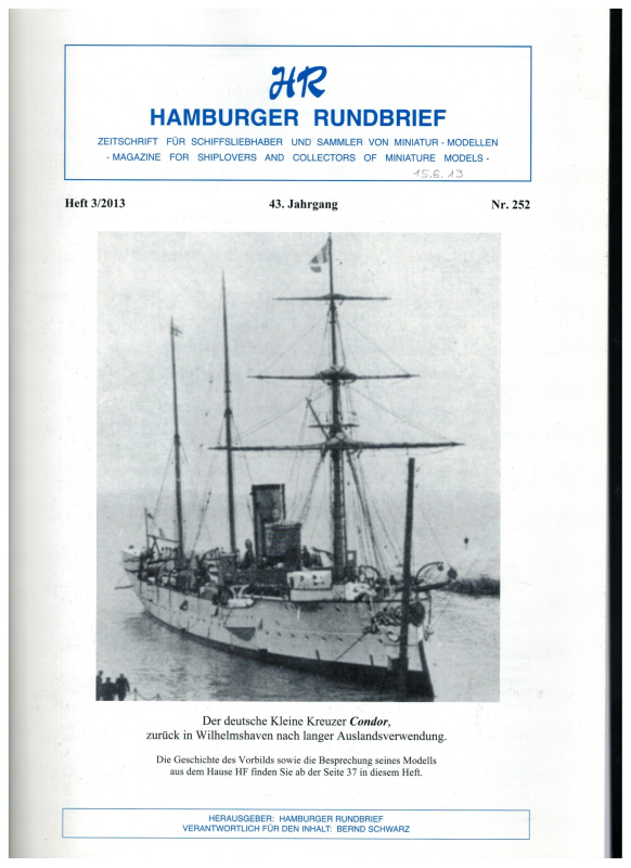 Nr. 252 Heft 3-2013  43. Jahrgang; Hamburger Rundbrief (1 St.)